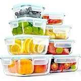 HOUSLUX Meal Prep Boxen Glasbehälter mit Deckel Glas Spülmaschinen...