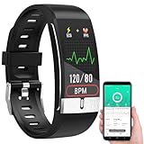 Newgen Medicals Smartwatch: Fitness-Armband mit EKG-, Herzfrequenz- &...