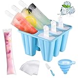 AmzKoi Eisformen Eis am Stiel Silikon, 6 Zellen Eis am Stiel Formen BPA...