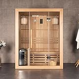 Home Deluxe - Traditionelle Sauna - Skyline L - 120 x 150 x 190 cm - für...