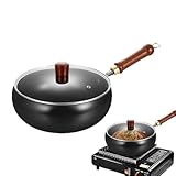 Fry Padre – Wokpfanne aus Stahl | Iron Wok mit Deckel und Spatel | Woks...