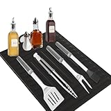 BBQ Grill Drip Mat - Utensilienhalter Seitenablage Matte | Küchentheke...