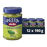 Barilla Pesto alla Genovese 12x190g | Glutenfreie Italienische Pasta-Sauce...