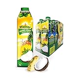 Pfanner Ananas Kokos Getränk (8 x 1 l) – Ananassaft und Kokoswasser –...