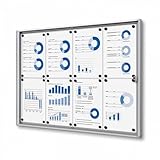 Schaukasten innen 8x DIN A4 | stabil & abschließbar | Infokasten mit...