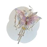 dzqad Haarspangen - Quaste Haarclip | Glänzende Rosenseide Schleife...