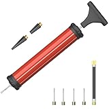 DDUO Tragbare Ballpumpe, Luftpumpe mit Nadel, Düse, Verlängerungsschlauch...