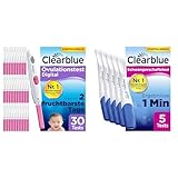 Clearblue Kinderwunsch Ovulationstest Kit Digital, 30 Tests + 1 Halterung +...