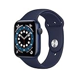 Apple Watch Series 6 (GPS, 44MM) Aluminiumgehäuse Blau mit Blau...