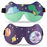 SacJkt Schlafmaske Kinder, Schlafmasken, 2 Stück 3D Schlafbrille Kinder,...