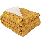MH MYLUNE HOME Sherpa Decke Baumwolle Strickdecke Öko-Tex 180x200cm 660GSM...