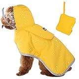 SlowTon Regenmantel Hund wasserdicht, durchsichtige doppellagige Regenjacke...