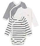 Petit Bateau Unisex BabyLangarm-Body für Neugeborene (3er Pack) , Variante...