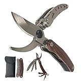 Gartenschere, Multifunktionale 7 in 1 Tragbare Schere mit Säge, Cutter,...