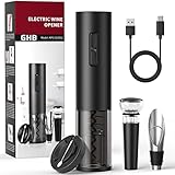 GHB Korkenzieher Elektrisch 4-in-1 Weinöffner Set mit USB-Ladekabel...