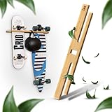 CRID Doppel Skateboard Wandhalterung aus Bambus - Inklusive gratis...