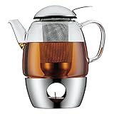 WMF SmarTea Teekanne mit Stövchen Set 3-teilig, Cromargan Edelstahl,...