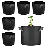 Dhqkqg 6 Stück Pflanzsack aus Vliesstoff, 3 Gallonen Kartoffel Pflanzsack,...
