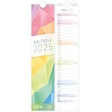 Häfft® Streifenkalender 2025 'Rainbow' 9 x 41,6 cm - schmaler...