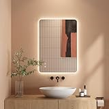 Dripex Badezimmerspiegel Led Badspiegel, Rechteckig, Touch-Schalter,...