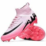 WOWEI Fußballschuhe Herren High Top Spike Cleats Outdoor Athletics...