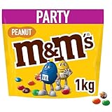 M&M'S Peanut Großpackung Schokolade, Schokolinsen mit Erdnusskern, 1...