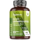 Grüner Kaffee Kapseln 21.000mg - Grüner Kaffeebohnen Extrakt - 90...