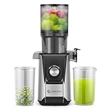 AMZCHEF 200W Kaltpress Slow Juicer - 108MM Großer Einfüllschacht...