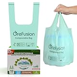 GreFusion Extra Stark 10L Biomüllbeutel mit Henkel 50 Stück Müllbeutel...