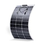 Topunive Flexibel Solarpanel 100W 12V Monokristalline Flexible Solarmodul...