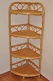 Rattanregal, Rattan Eckregal mit 4 Böden, Gr. 36 x 36 cm h 110 cm, Fb....