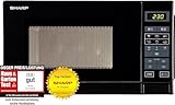Sharp R242BKW Solo-Mikrowelle / 20 L / 800 W / 5 Leistungsstufen / 8...