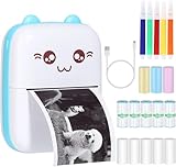 Mini Drucker Taschendrucker Thermofotodrucker Bild Fotoetiketten Memo...