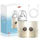 Flaschenwärmer Baby, Tragbarer Flaschenwärmer, Unterwegs mit LCD-Display...