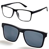 Lesehilfe mit Sonnenclip Schwarz 1,5-3,5 Dioptrien Herren Brille Sehhilfe...