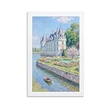 KVIINKD Französisches Chambord Schloss im Frühling – Loiretal, floraler...