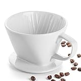 DOWAN Kaffeefilter Porzellan, Größe 2 Kaffee Dauerfilter aus Keramik für...