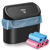 JOYSKY Auto Aufbewahrungsbox Klein mit 100 Müllsäcke Auto Mülleimer Mini...