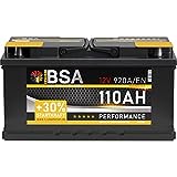 BSA Autobatterie 110Ah 12V 920A/EN ersetzt Batterie 100Ah 90Ah 105Ah 95Ah...