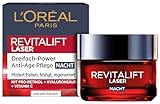L'Oréal Paris Anti-Aging-Nachtcreme mit Dreifachpower für Frauen: mildert...
