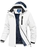 YSENTO Damen Winterjacke Wasserdicht Skijacke Softshelljacke Warm...