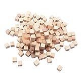 CUWELT 400 Stück Holz Würfel Deko, 10mm Kleine Holzwürfel Blanko zum...