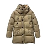 Winter Warm White Goose Down Detachable Hooded Jacket Men And Women Fashion...