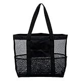 Mesh Strandtasche XXL Familie Badetasche Damen Groß Shopper Tasche Beach...