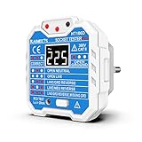 KAIWEETS Steckdosentester mit RCD-Prüfung und LCD-Voltage-Display,...