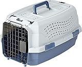 Amazon Basics Katze Transportbox für Haustiere, 2 Türen, 1 Dachöffnung,...