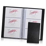 FUNNETOYU Business Card Binder mit Fächern Visitenkartenhalter für...