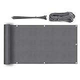 Sekey Balkon Sichtschutz Balkonabdeckung HDPE 220 g/m², 75x600cm, Leicht...