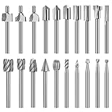 20 PCS Bohrer Set, HSS hohe Härte Rotary Holzschnitzerei Fräser Set mit...