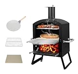 DMS® Germany Pizzaofen – mobiler Outdoor Holzofen Räucherofen -...